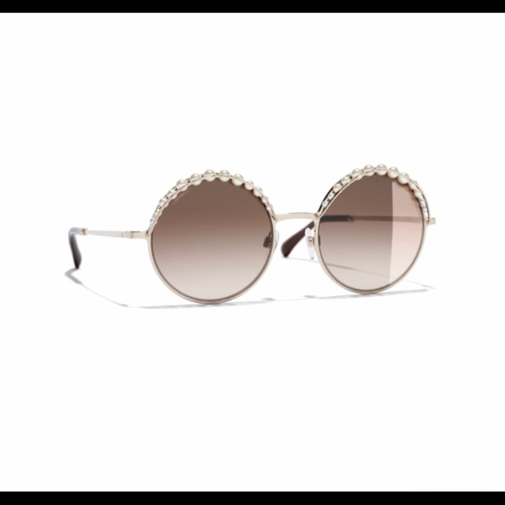 New Chanel Pearl Round Sunglasses